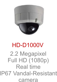HD-D1000V 2.2 Megapixel Full HD (1080p) Real time IP67 Vandal-Resistant camera