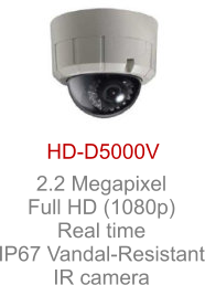 HD-D5000V 2.2 Megapixel Full HD (1080p) Real time IP67 Vandal-Resistant IR camera